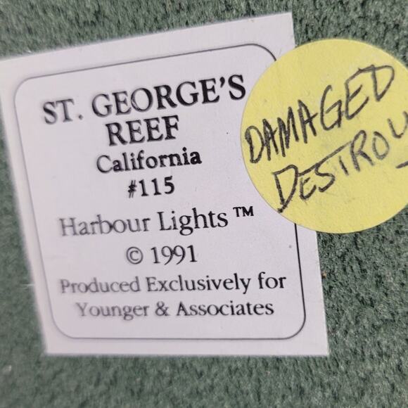 Vintage 1991 Younger & Associates St George's Reef California #115 Lighthouse - Picture 7 of 7